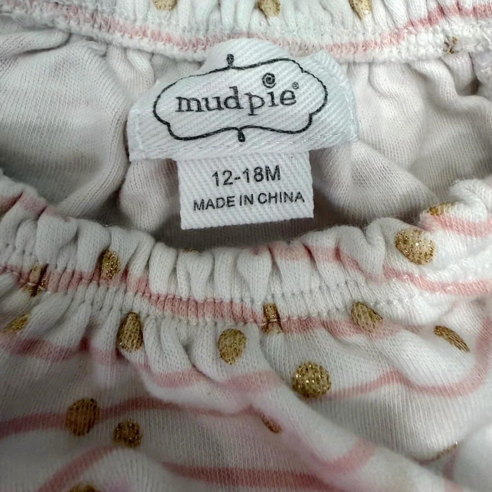 Mud Pie Baby One Piece Christmas Santa Size‎ 12-18 Month